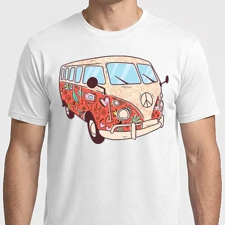 Férfi Imperial póló - Hippi busz