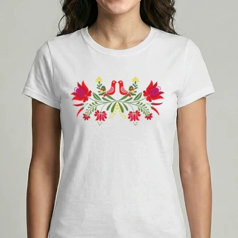 Női Imperial póló - Kalocsai minta