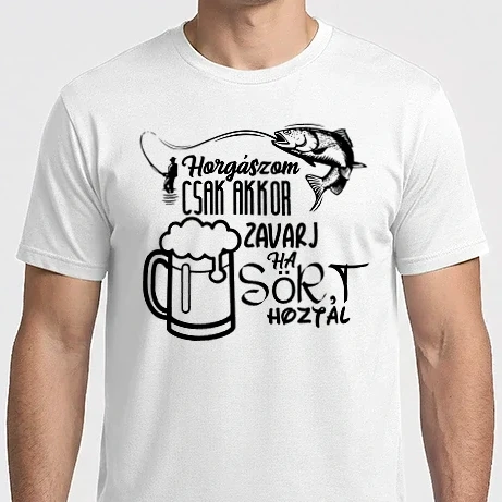 Férfi Imperial póló - Horgászom csak akkor zavarj ha sört hoztál színezhető