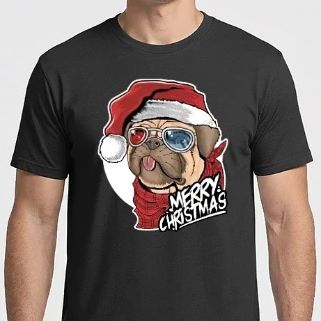 Férfi Imperial póló - Merry Christmas Mopsz
