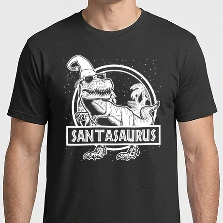 Férfi Imperial póló - Santasaurus rex - dinoszaurusz póló