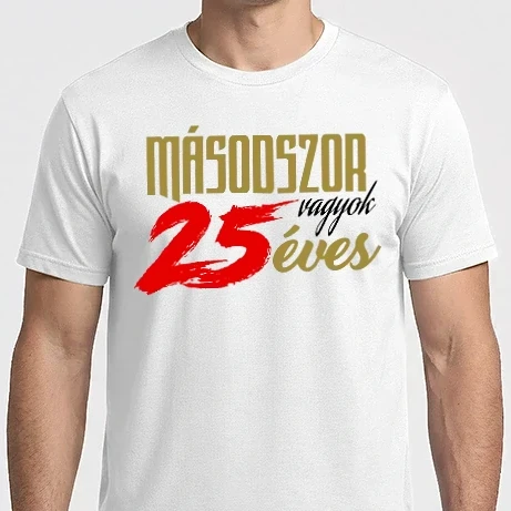 Férfi Imperial póló - Másodszor vagyok 25 éves színezhető