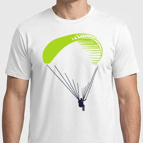 Férfi Imperial póló - Siklóernyős figura színezhető