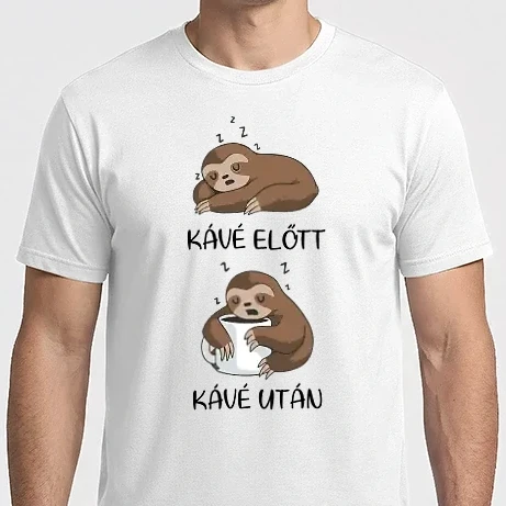 Férfi Imperial póló - Kávé előtt kávé után