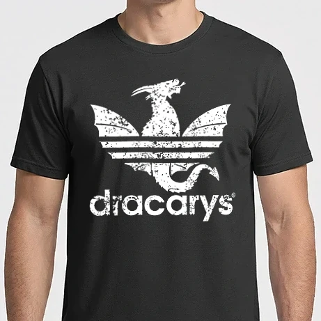 Férfi Imperial póló - Trónok Harca - Dracarys Adidas - színezhető
