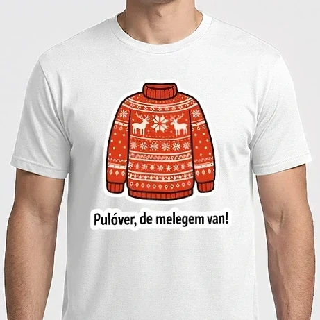 Férfi Imperial póló - Pulóver, de melegem van piros