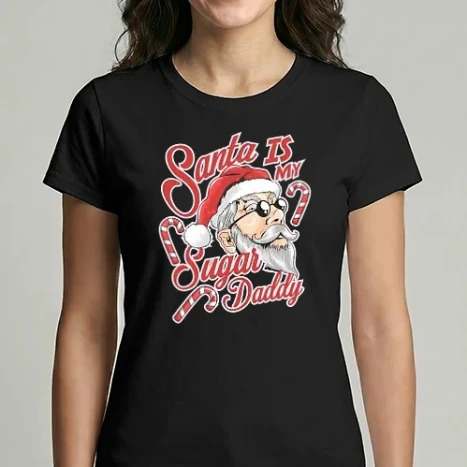 Női Imperial póló - Santa is my sugar daddy