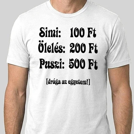 Férfi Alap póló - drága az egyetem