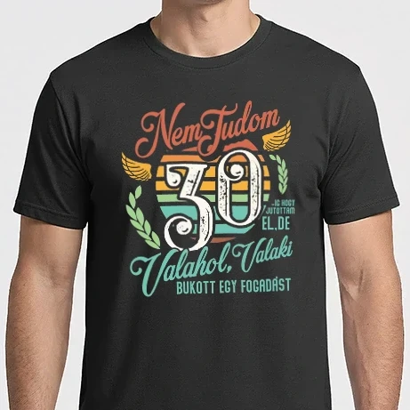 Férfi Imperial póló - Szülinapos fogadás retro 30 éves