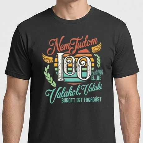 Férfi Imperial póló - Szülinapos fogadás retro 100 éves