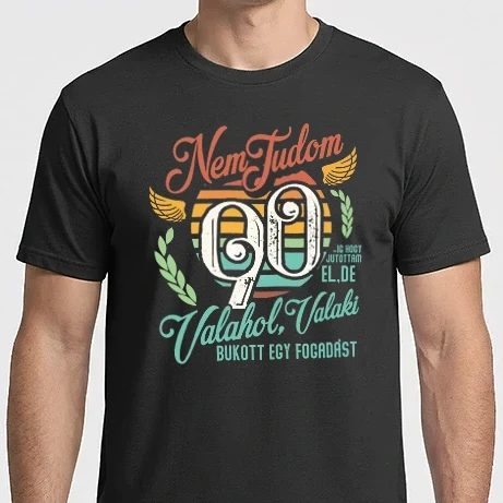 Férfi Imperial póló - Szülinapos fogadás retro 90 éves