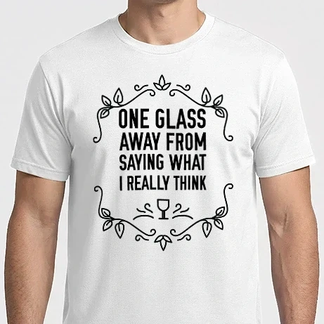 Férfi Imperial póló - Wine tasting team One glass away from saying what i really think