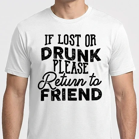 Férfi Imperial póló - IF  LOST OR DRUNK