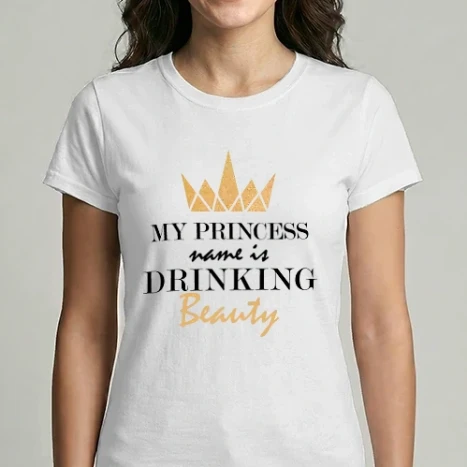 Női Imperial póló - Drinking beauty gold