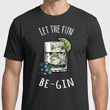 Férfi Imperial póló - Let the fun be gin