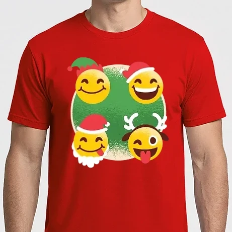 Férfi Imperial póló - Karácsonyi emojik