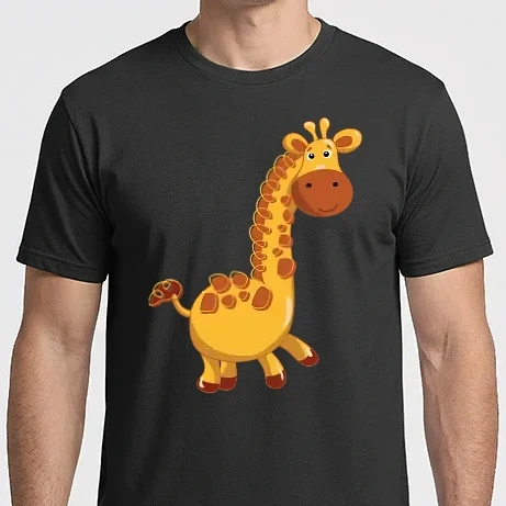 Férfi Imperial póló - Cute giraffe 