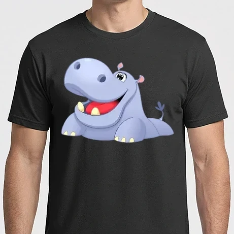 Férfi Imperial póló - Cute Hippo