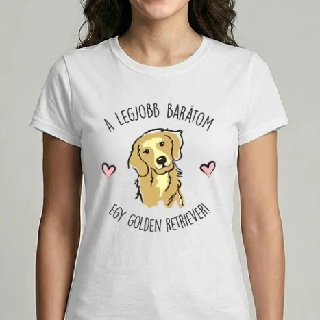 Női Imperial póló - A legjobb barátom egy golden retriever