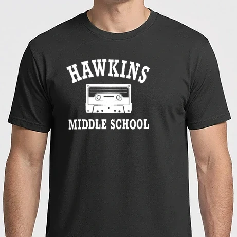 Férfi Imperial póló - Hawkins Middle School - Fehér