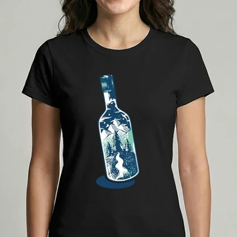 Női Imperial póló - Bottle teal-white