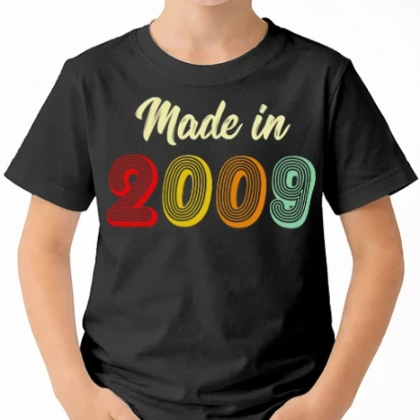 Uniszex gyerek Póló - made in 2009 retro