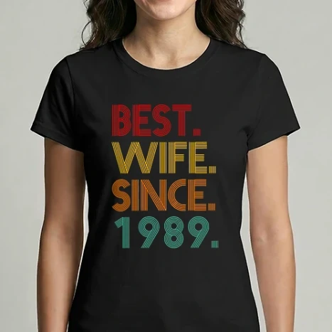Női Imperial póló - best wife since 1989 retro