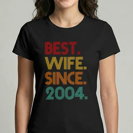 Női Imperial póló - best wife since 2004 retro
