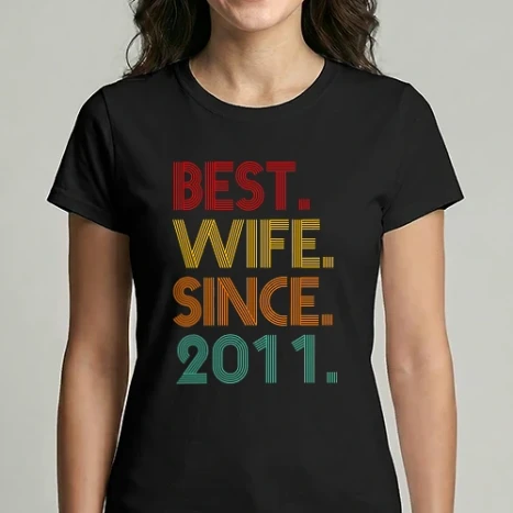 Női Imperial póló - best wife since 2011 retro
