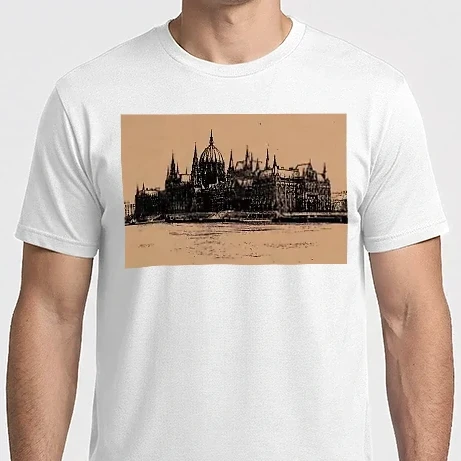 Férfi Imperial póló - Országház barna háttérrel