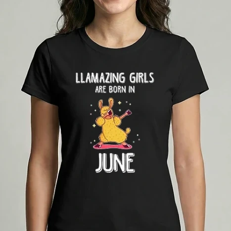 Női Imperial póló - llamazing girls are born in june