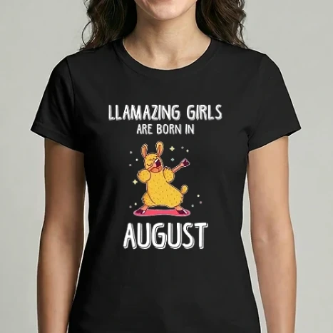 Női Imperial póló - Llamazing girls are born in august