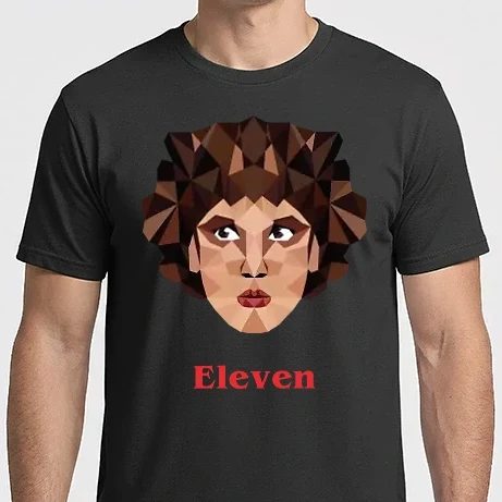 Férfi Imperial póló - Eleven piros felirattal (Stranger Things)