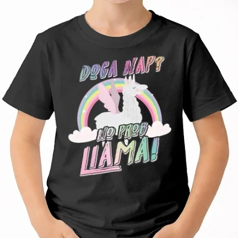 Uniszex gyerek Póló - Doga nap llama
