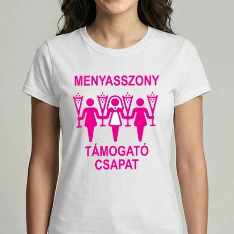 Női Imperial póló - Menyasszony támogató csapat_pink