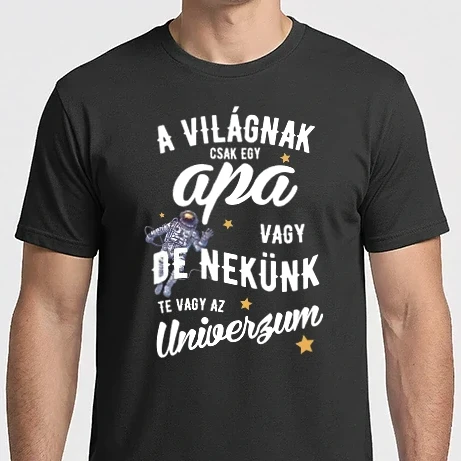 Férfi Imperial póló - A világnak te csak egy apa vagy, de nekünk te vagy z univerzum lght