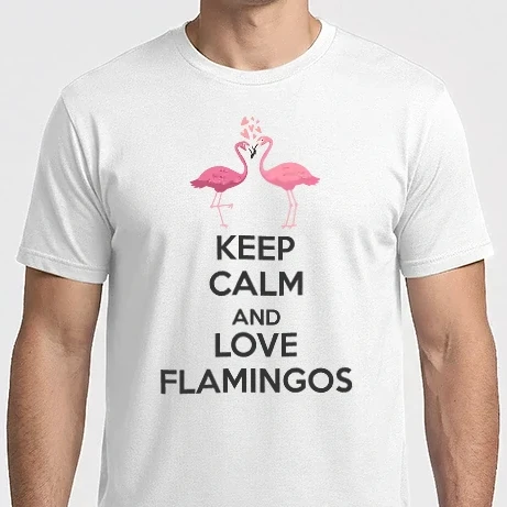 Férfi Imperial póló - KEEP CALM and love flamingos dark