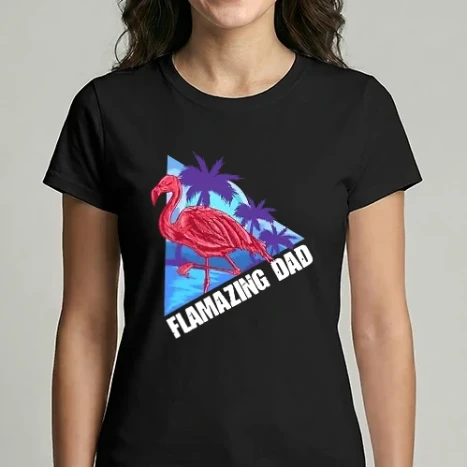 Női Imperial póló - Flamingo dad