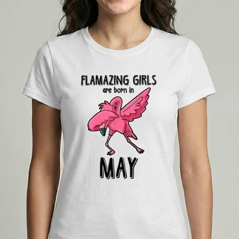 Női Imperial póló - Flamazing girls are born in may black