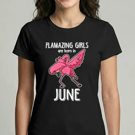 Női Imperial póló - flamazing girls are born in june