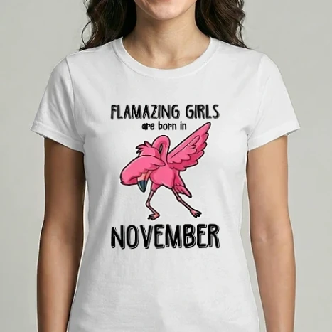 Női Imperial póló - Flamazing girls are born in november black