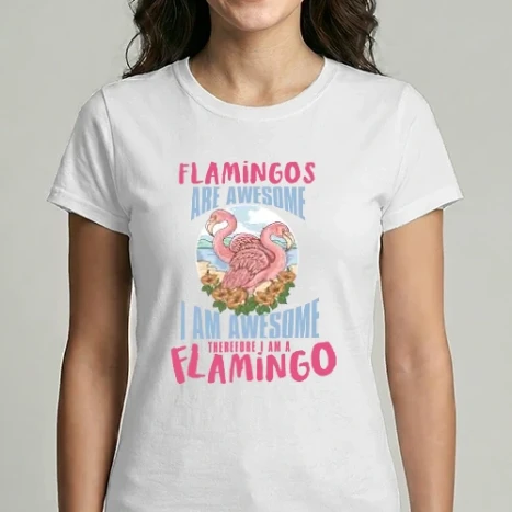 Női Imperial póló - Flamingos are awesome