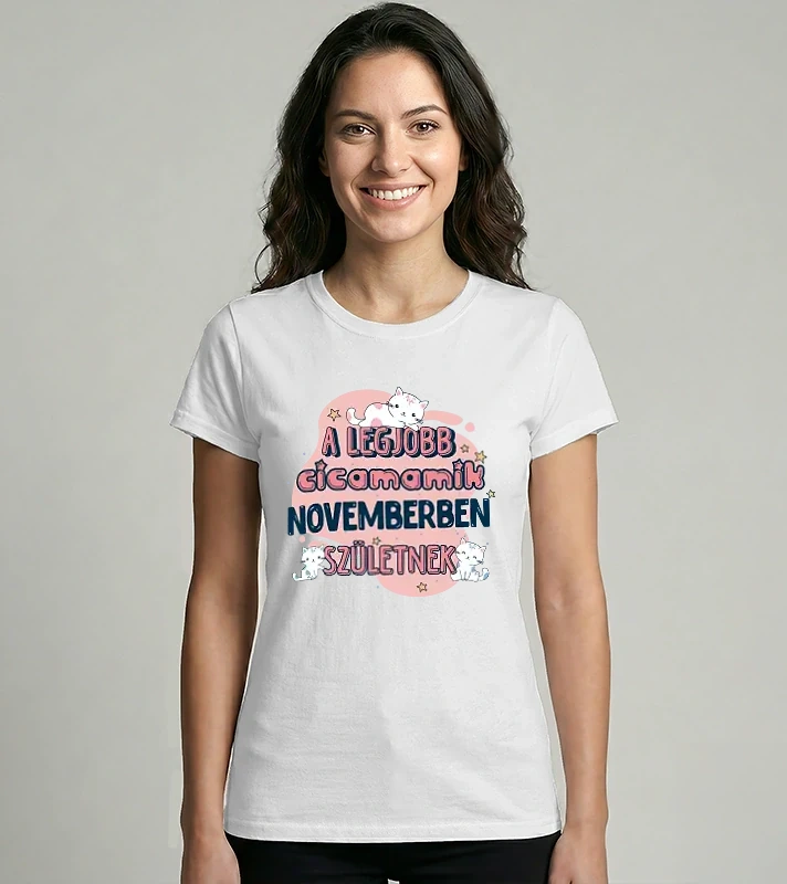 A legjobb cicamamik szülinapos NOVEMBER – Női Imperial póló