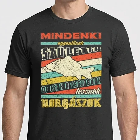 Férfi Imperial póló - Retro mindenki egyenlő horgász  