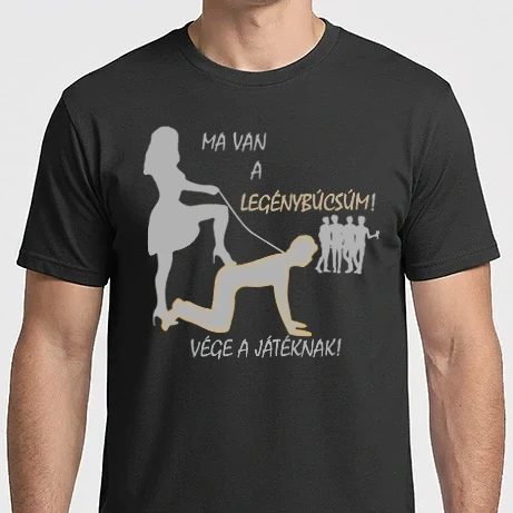 Férfi Imperial póló - Legénybúcsú (póráz) - a vőlegény pólója (inverz)