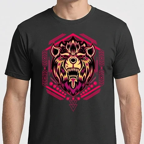 Férfi Imperial póló - Lion geometry