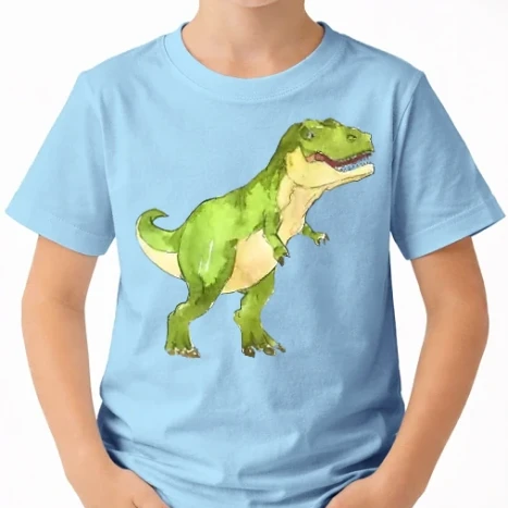 Uniszex gyerek Póló - T-Rex (vízfesték)