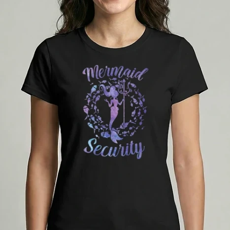 Női Imperial póló - Mermaid Security girls aquarell