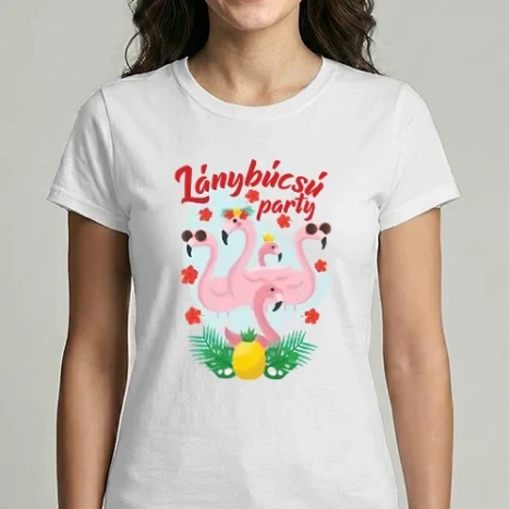 Női Imperial póló - Flamingo lánybúcsú