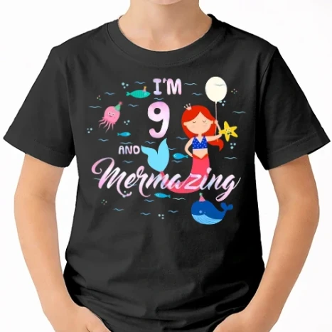 Uniszex gyerek Póló - Mermazing 9